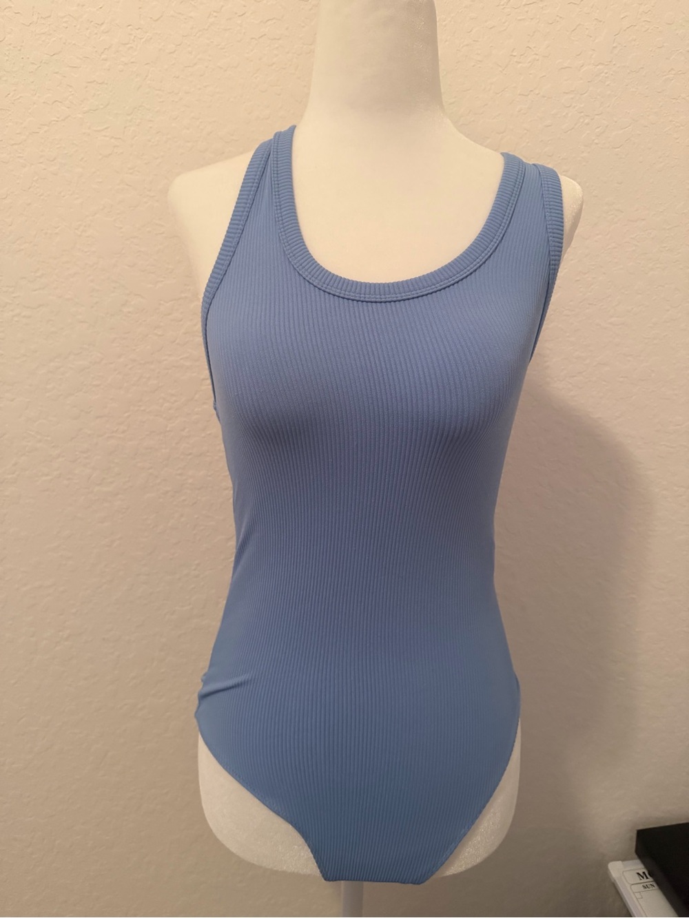 Abercrombie Light Blue Ribbed Bodysuit - Picture 2 of 4